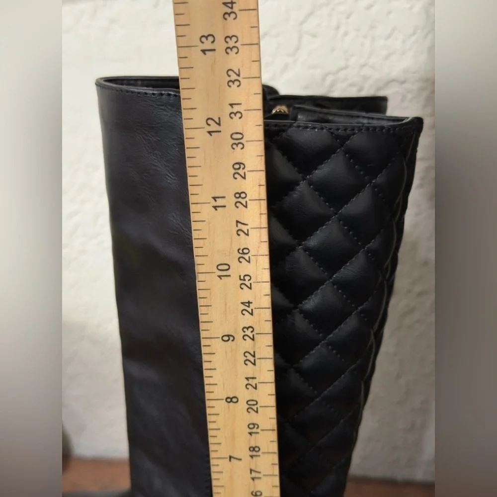 Michael Kors Black Quilted Riding Boots kids size 1
